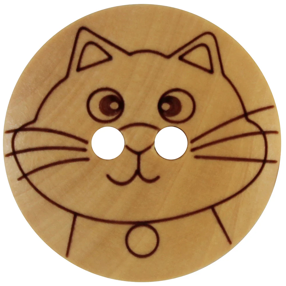 INSPIRE 2 Hole Button - Wood - 18mm (¾") - 5pcs