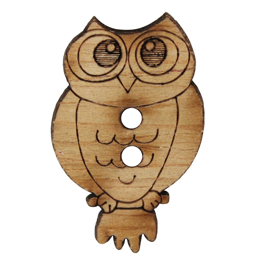 INSPIRE 2 Hole Button - Wood - 28mm (1⅛") - 4pcs