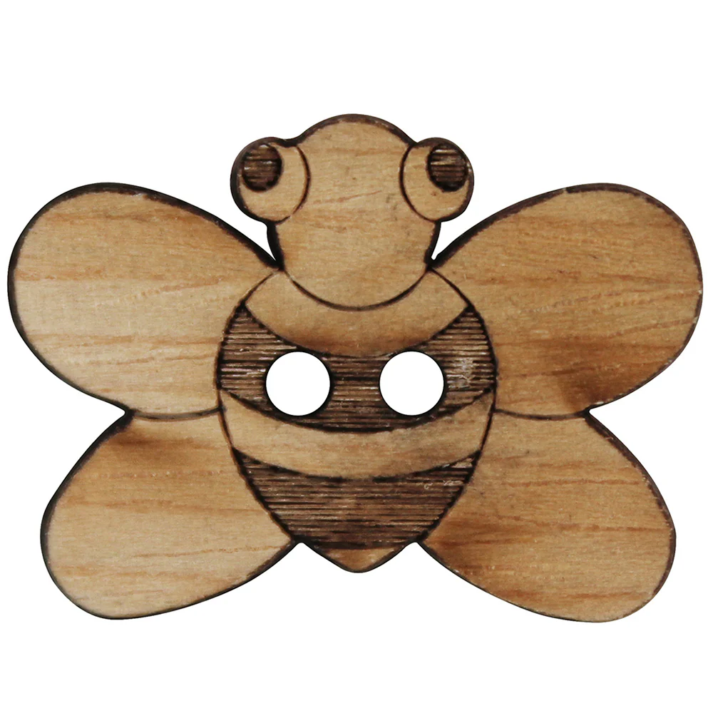 INSPIRE 2 Hole Button - Wood - 29mm (1⅛") - 4pcs