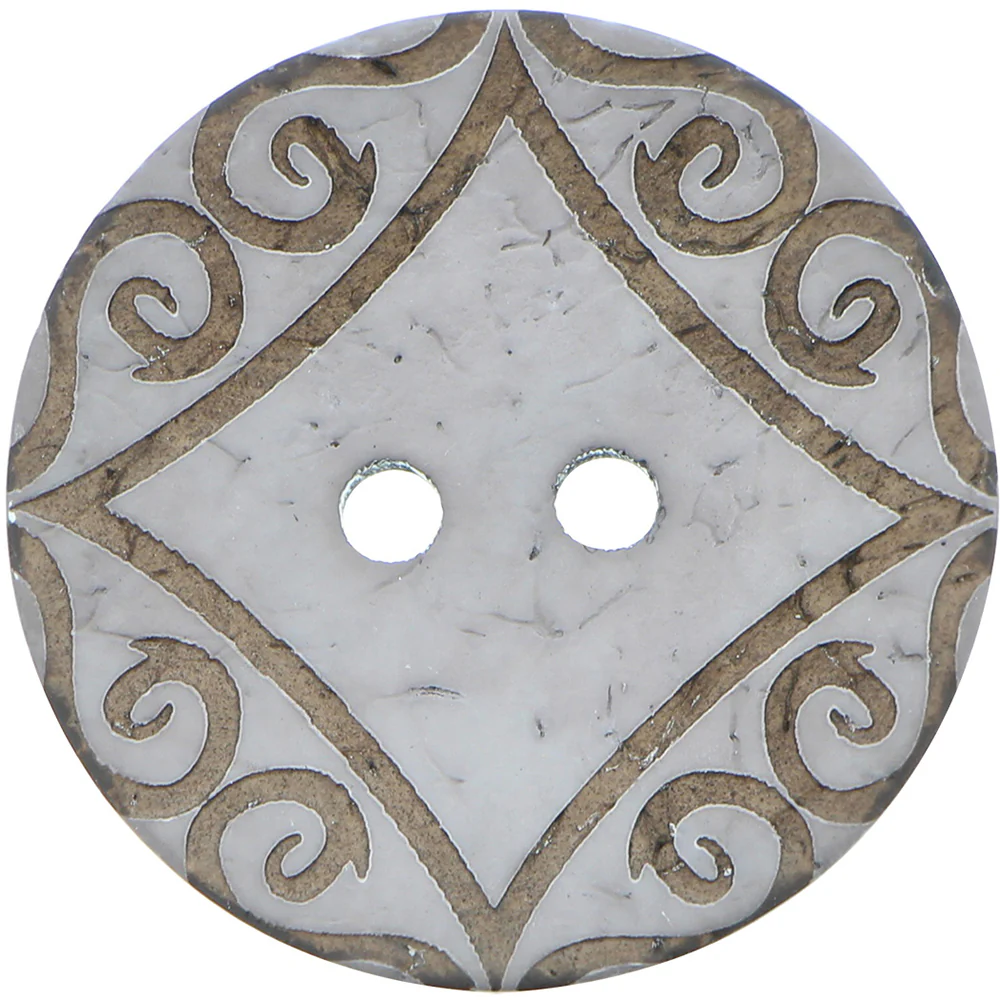INSPIRE 2 Hole Button - 30mm (1⅛″) - Coconut -2 pcs