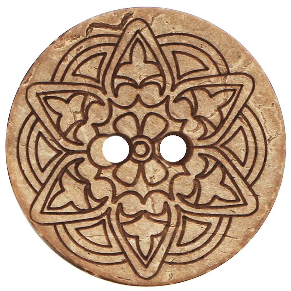 INSPIRE - 38mm (1½") 2-Hole Button, Light Brown -2 pcs