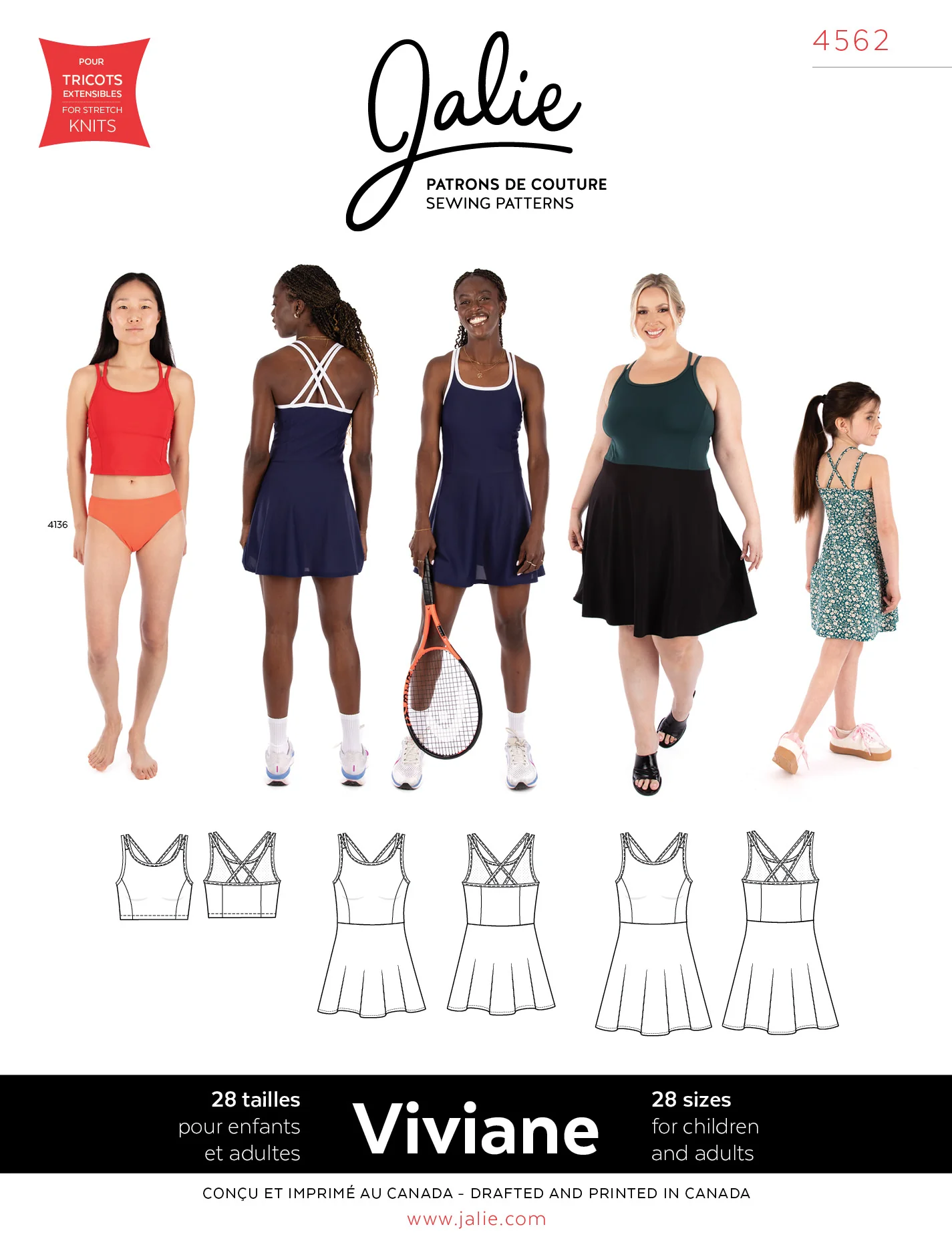 Jalie 4562 - VIVIANE Athletic tank and dress