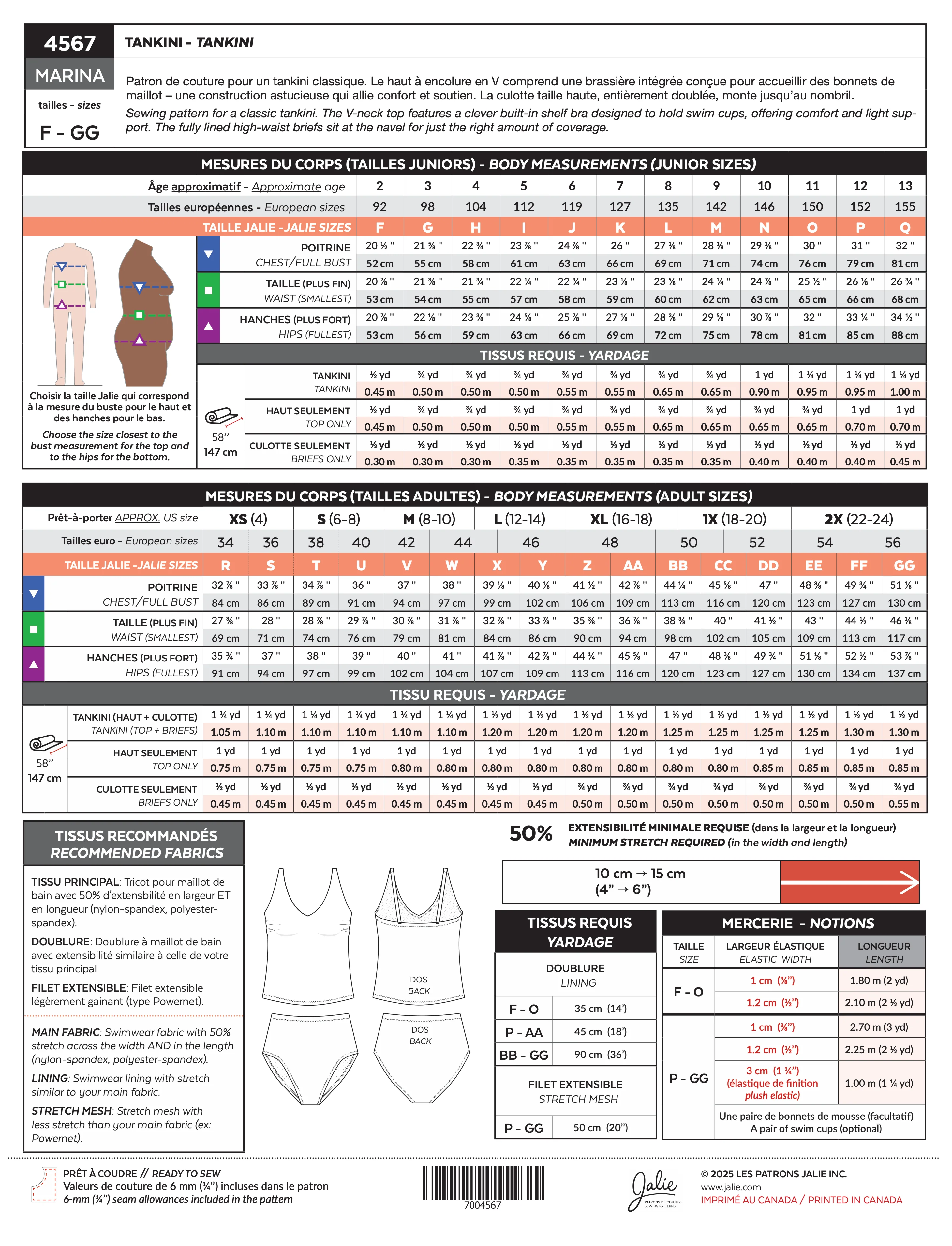 Jalie 4567 - MARINA Tankini - Image 2
