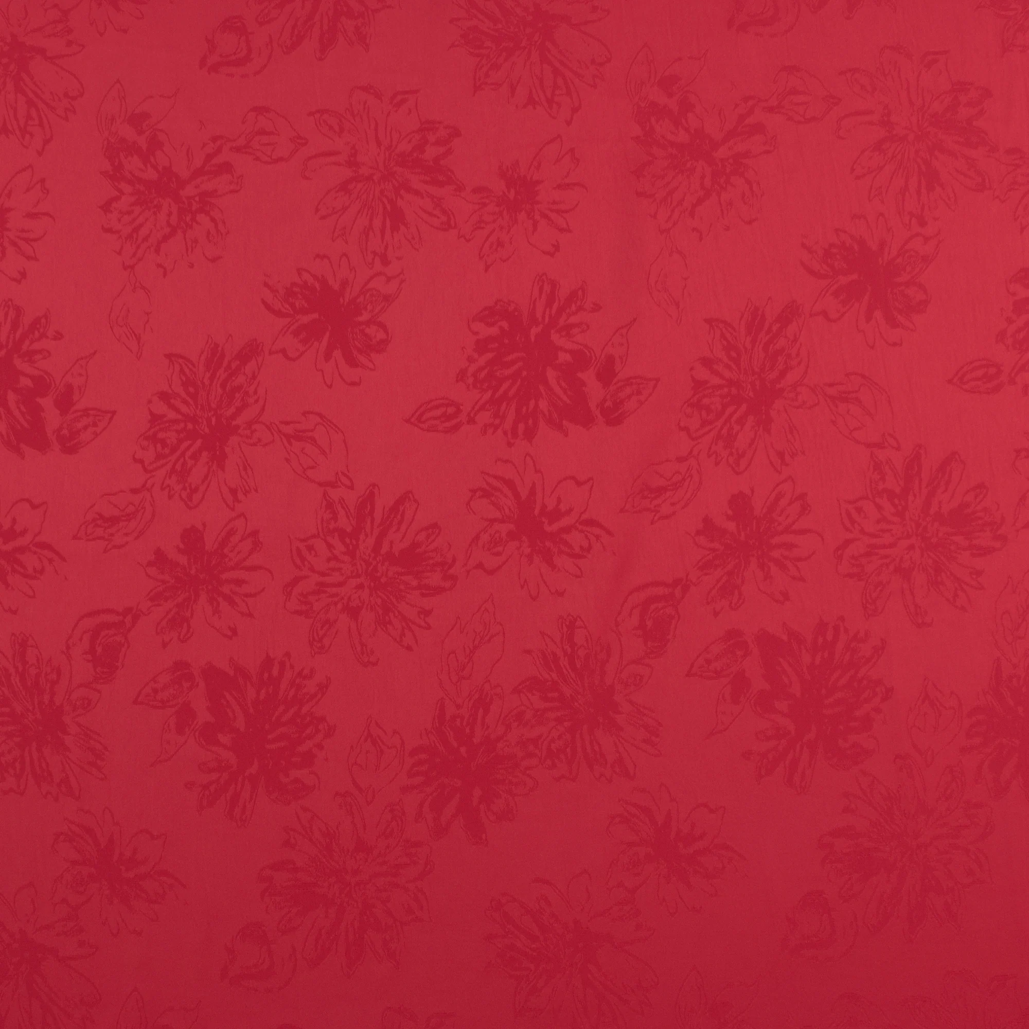 Jaquard flowers - LAURA - Red