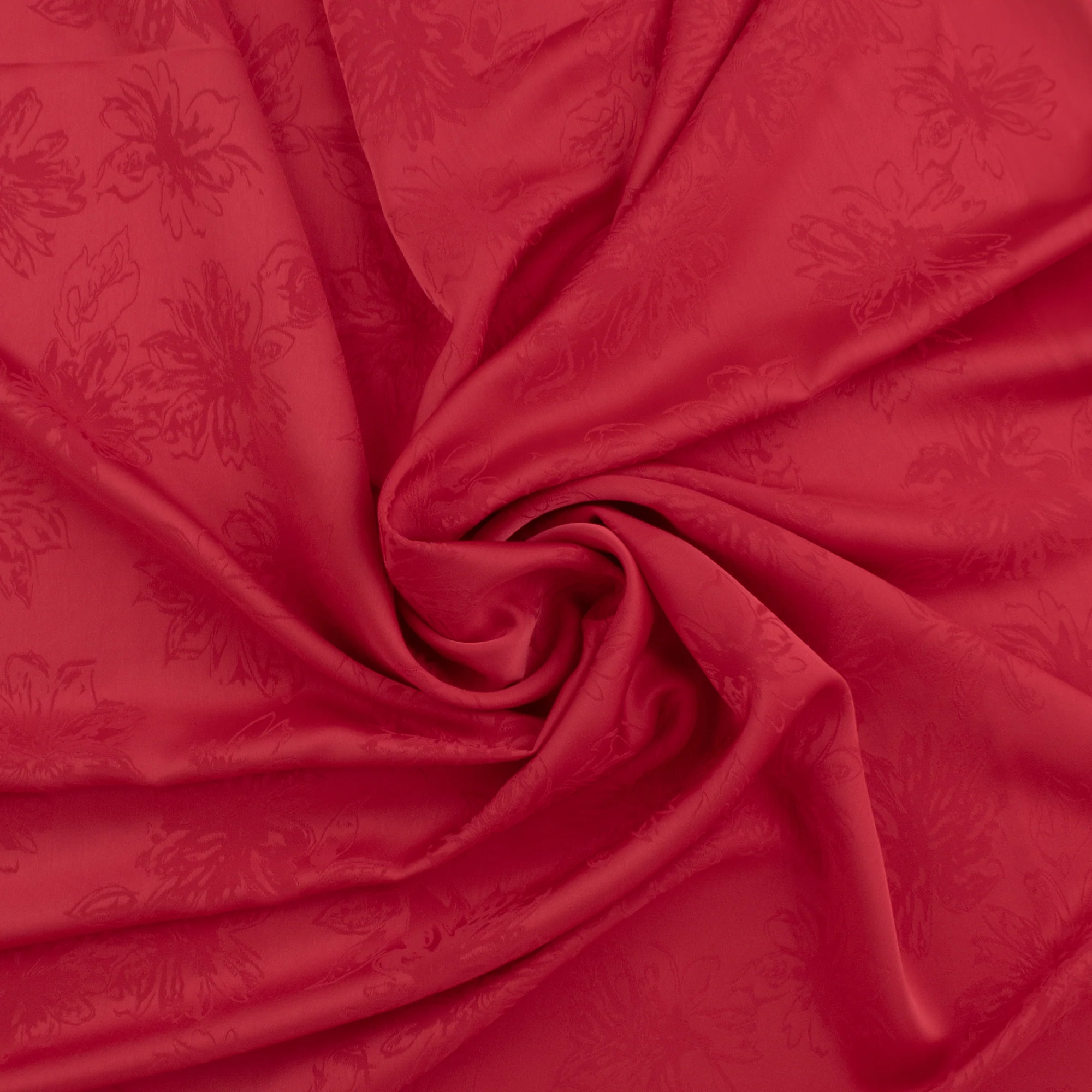 Jaquard flowers - LAURA - Red - Image 2