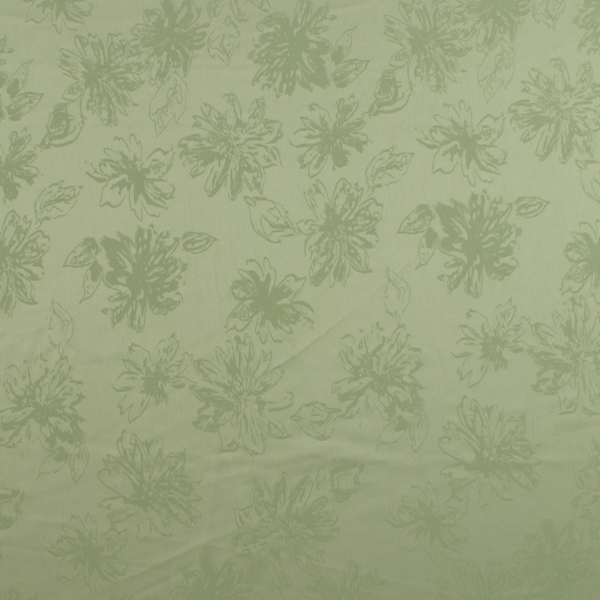 Jaquard flowers - LAURA - Sage