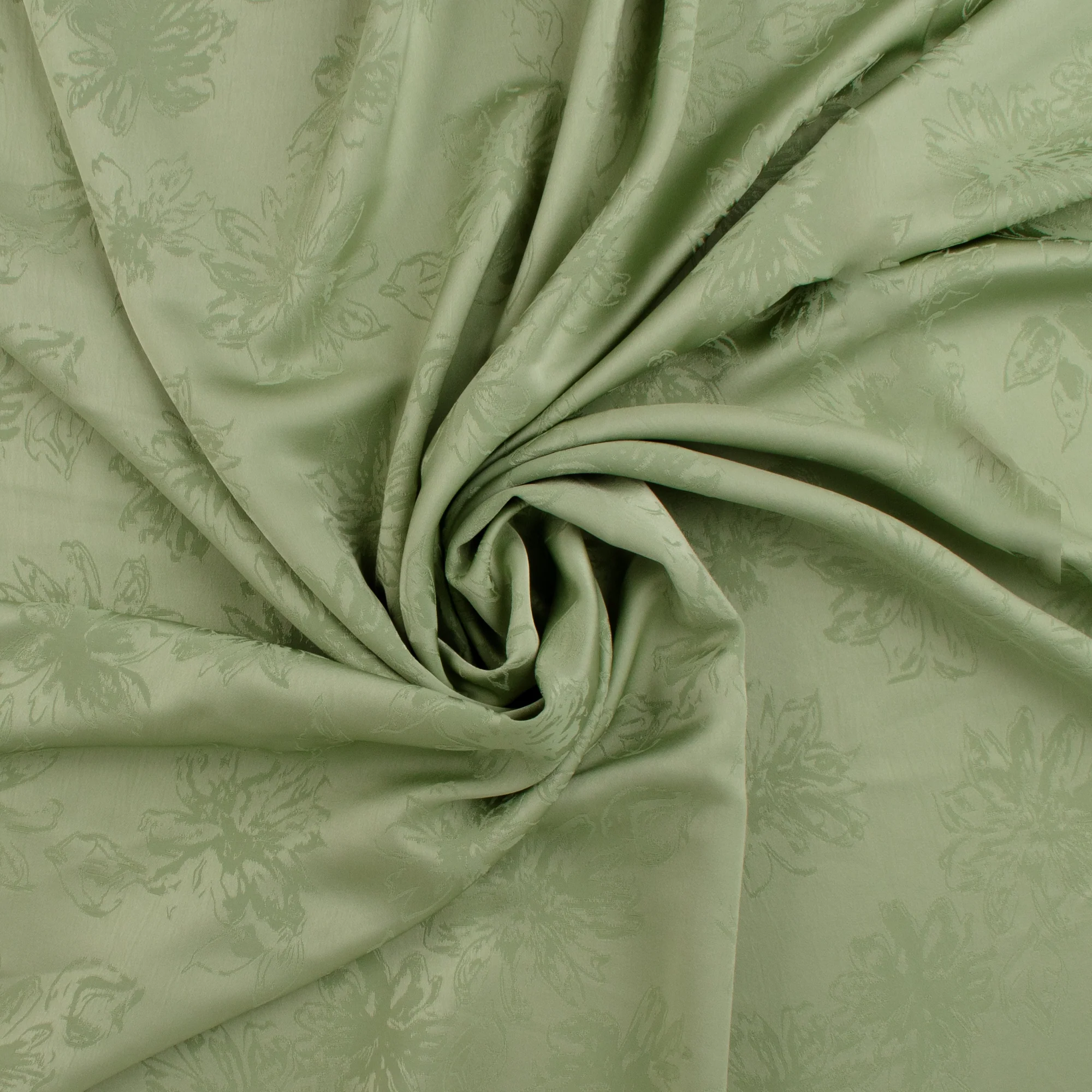 Jaquard flowers - LAURA - Sage - Image 2
