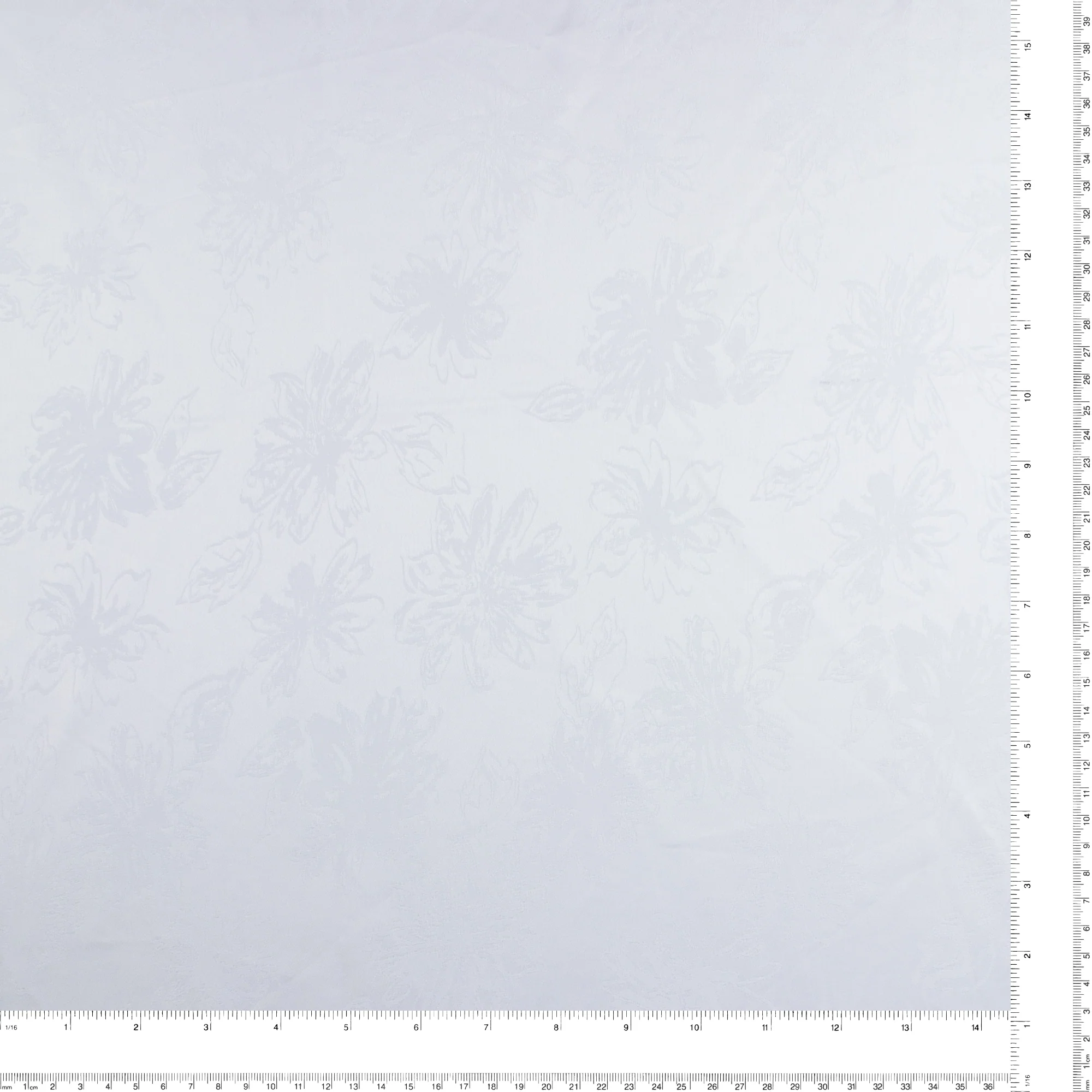 Jaquard flowers - LAURA - White - Image 3
