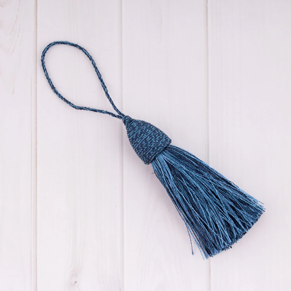 Key tassel 3 po (7.5 cm) Blue
