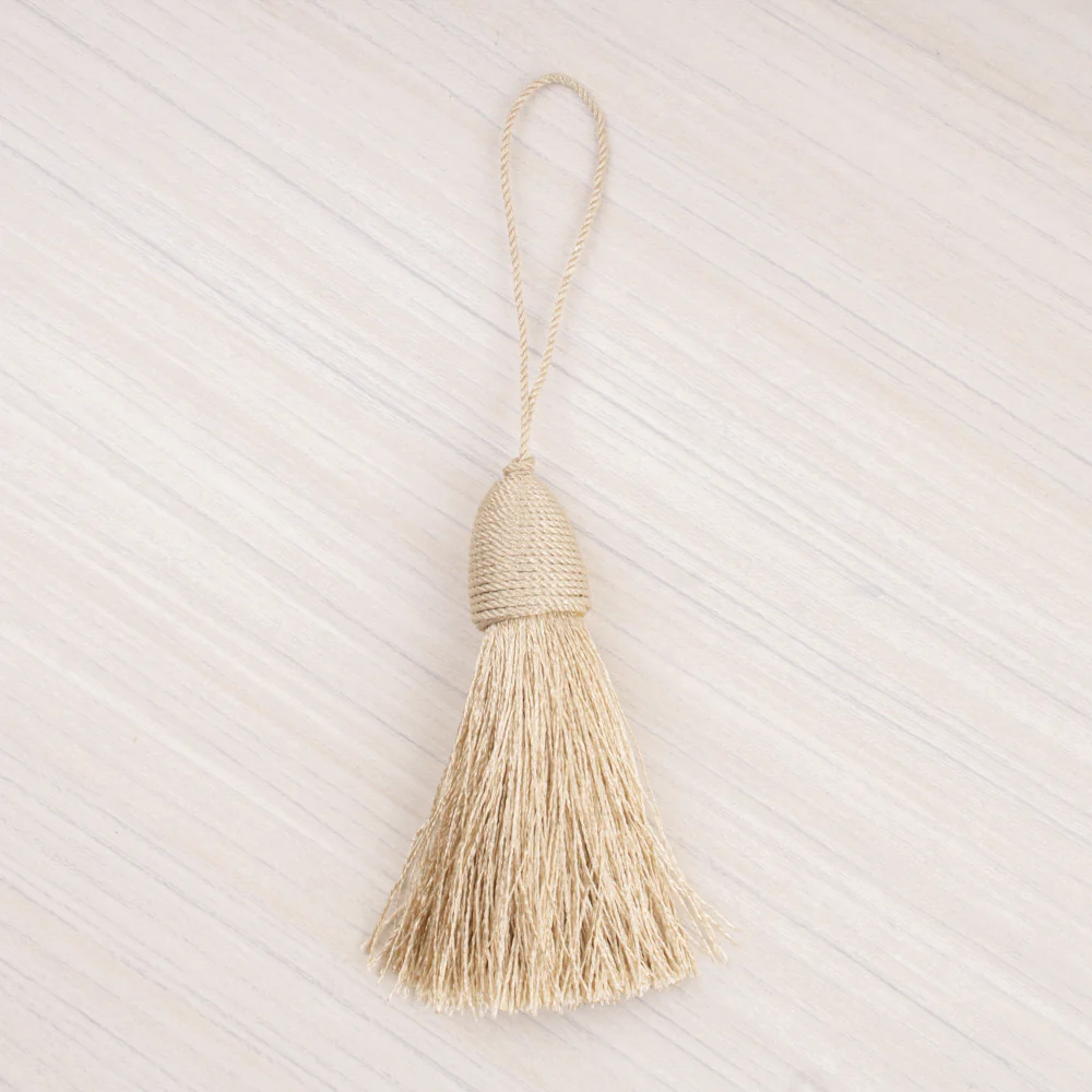 Key tassel 3 po (7,5 cm) Cream