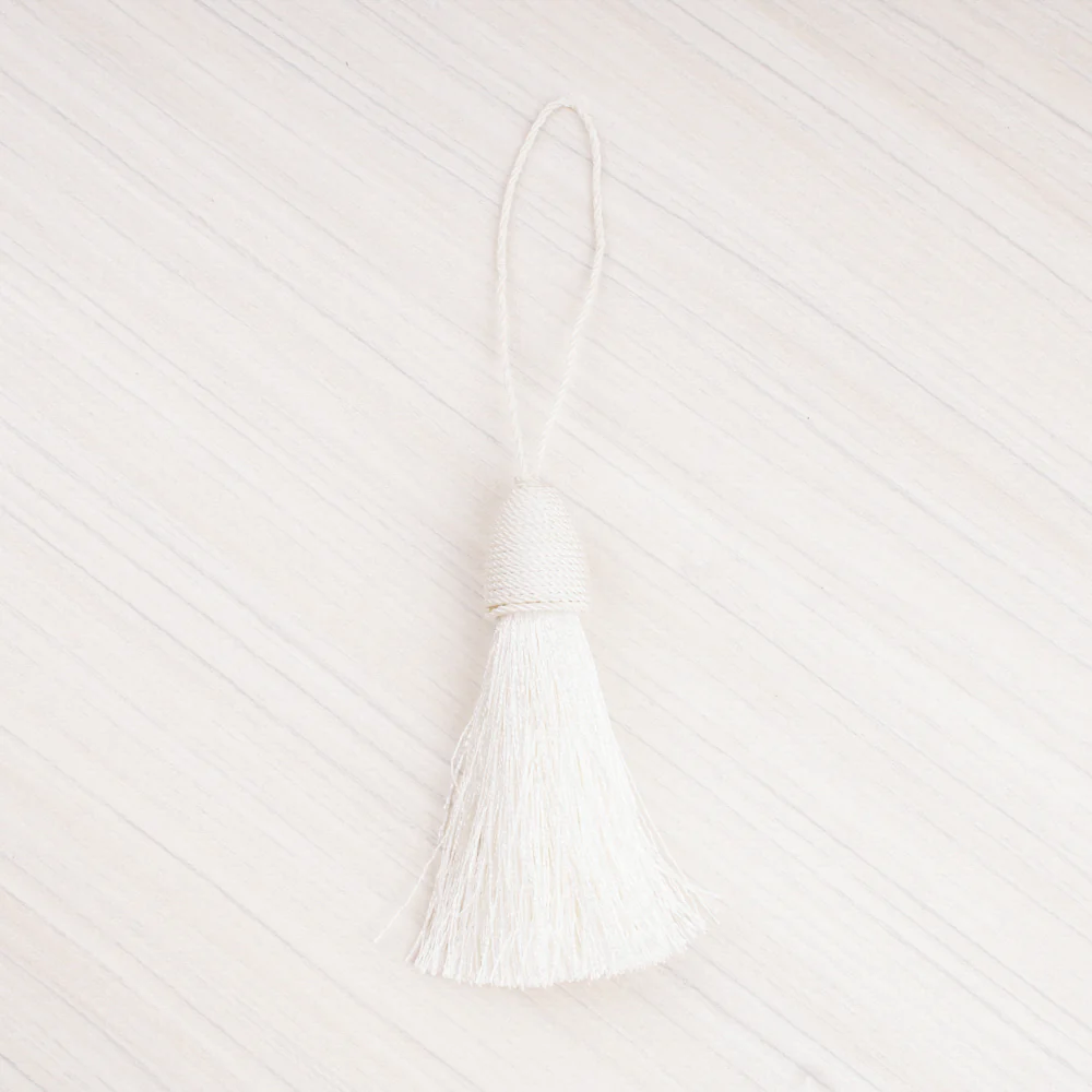 Key tassel 3 po (7,5 cm) White