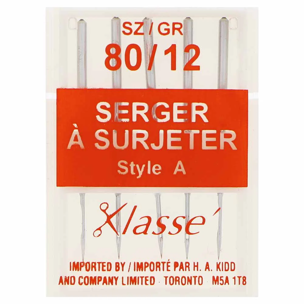 KLASSE´ Serger Needles Carded Round Shank - Size 80/12 - 5 count - Image 2