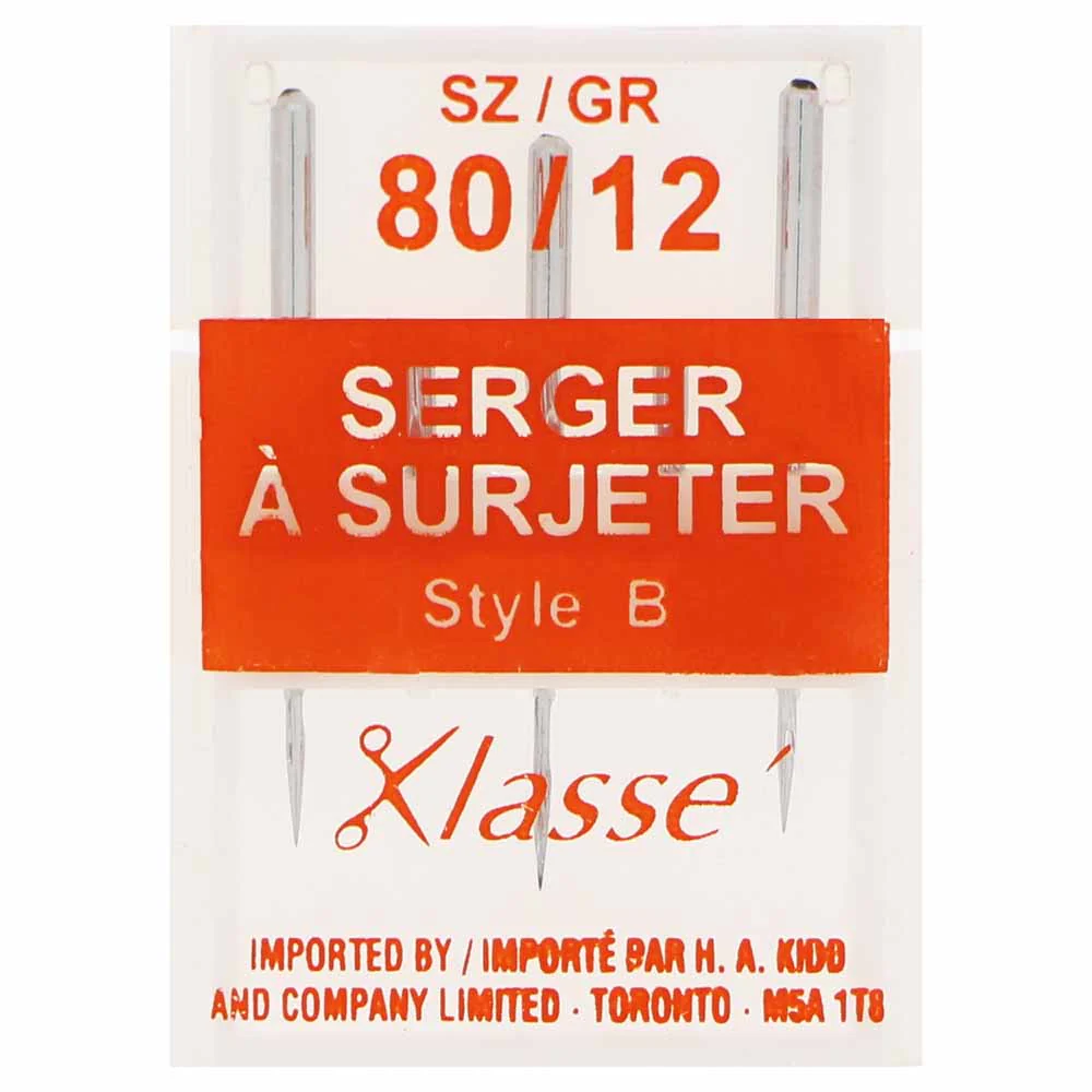 KLASSE´ Serger Needles Carded Short Shank - Size 80/12 - 5 count - Image 2