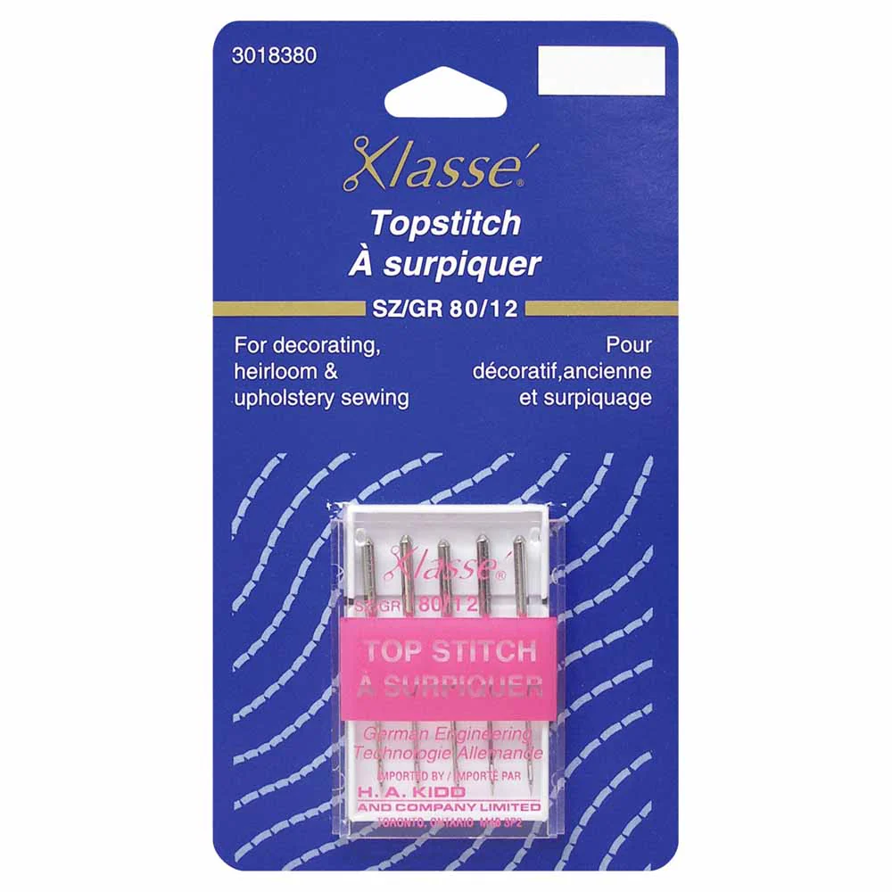 KLASSE´ Topstitch Needles Carded - Size 80/12