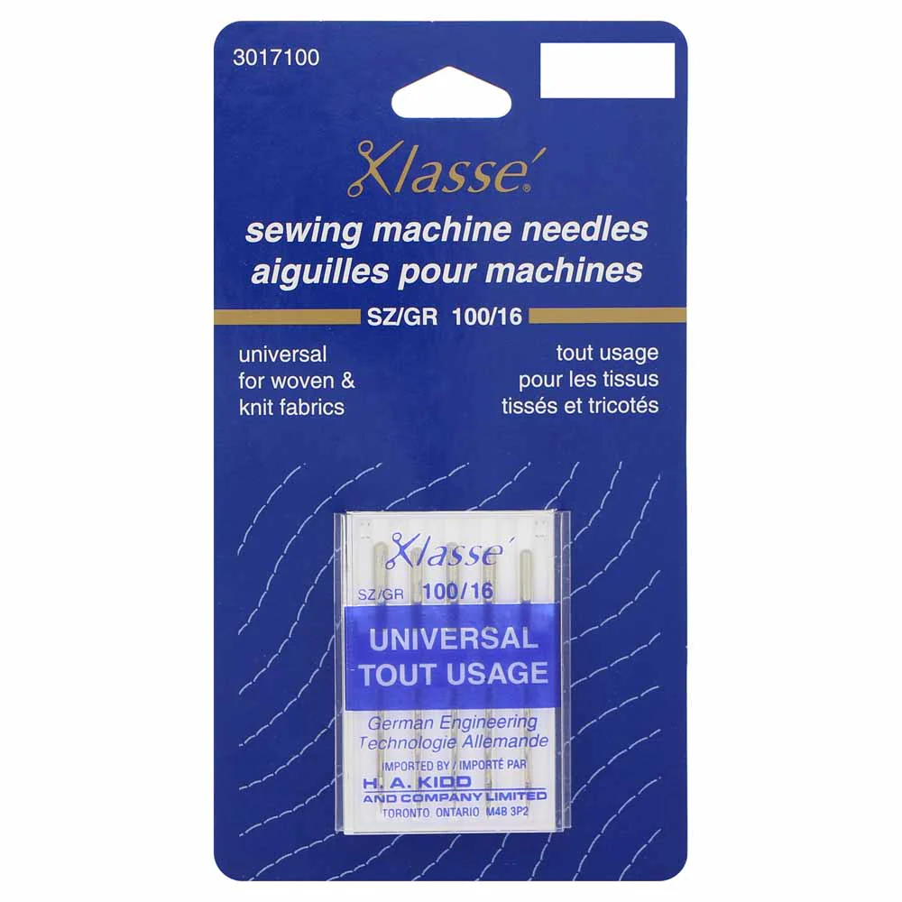 KLASSE´ Universal Sharp Needles Carded - Size 100/16 - 5 count