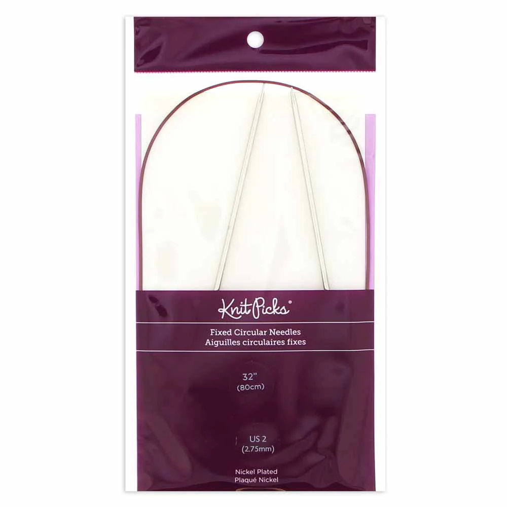 KNIT PICKS Nickel Plated Circular Knitting Needles - 80cm (32") - 2.75mm/US 2