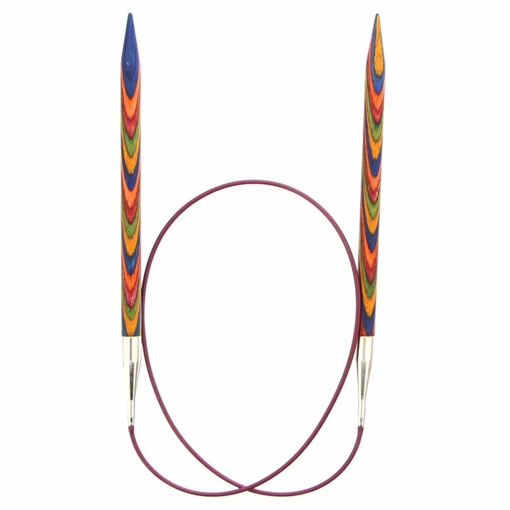 KNIT PICKS Rainbow Wood Circular Knitting Needles - 60cm (24") - 6.5mm/US 10.5 - Image 2