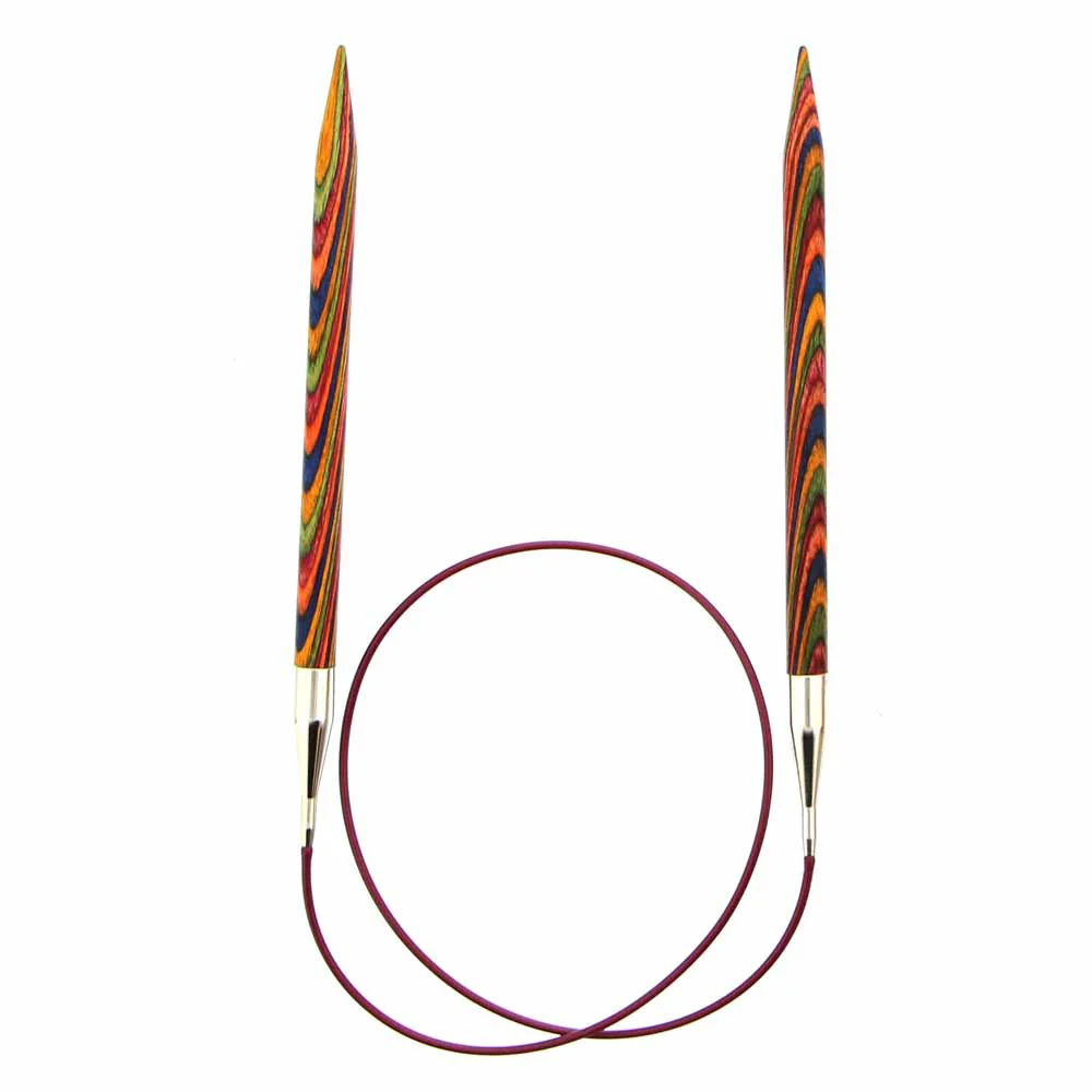 KNIT PICKS Rainbow Wood Circular Knitting Needles - 60cm (24") - 7mm - Image 2