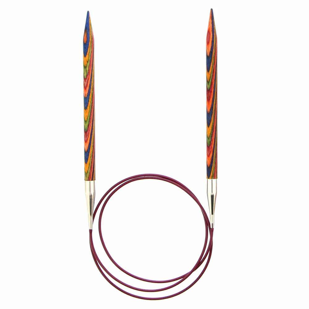 KNIT PICKS Rainbow Wood Circular Knitting Needles - 80cm (32") - 7mm - Image 2