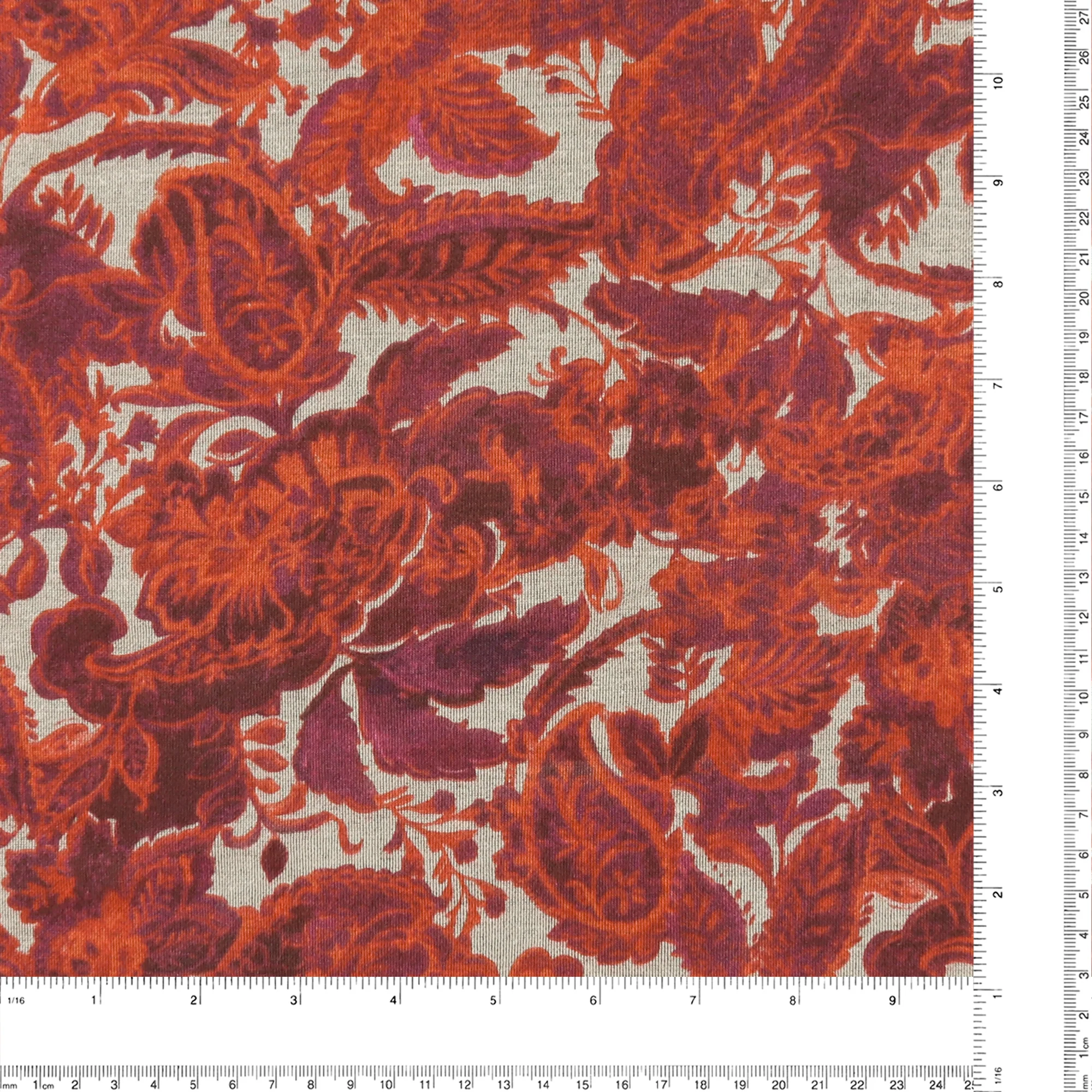Knit Print - AUTUMN EMBERS - 002 - Red - Image 3