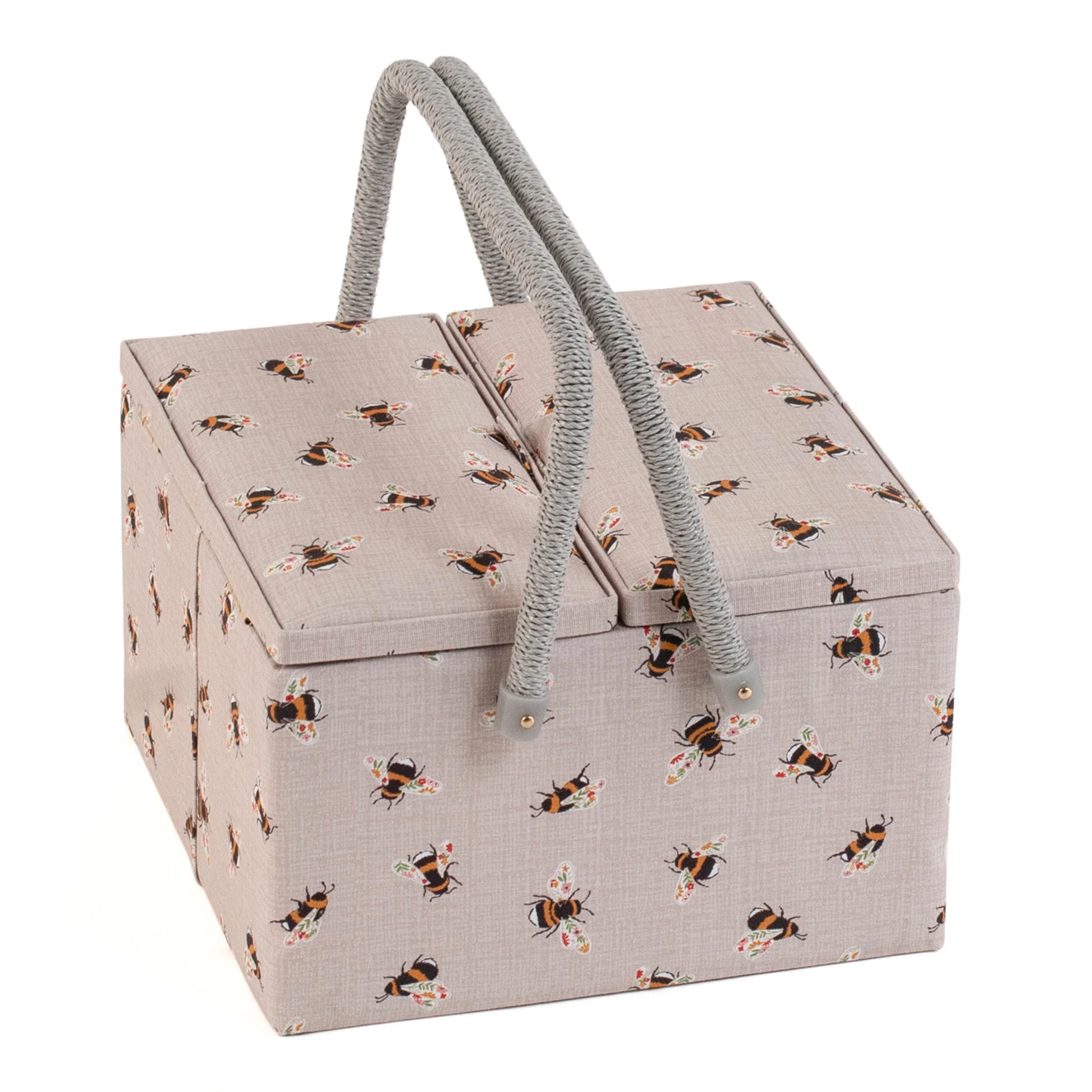 Large Sewing Basket, 2 handles - Bees