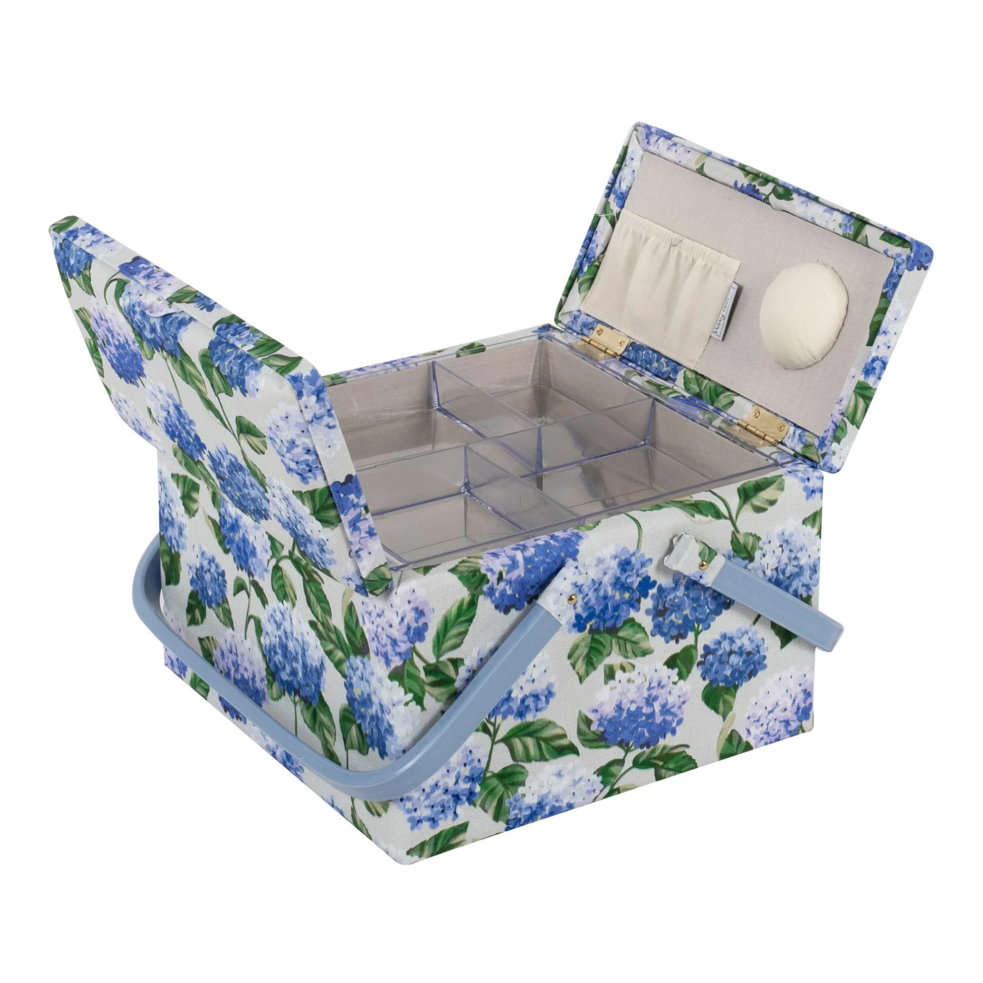Large Sewing Basket, 2 handles - Hydrangea - Image 2