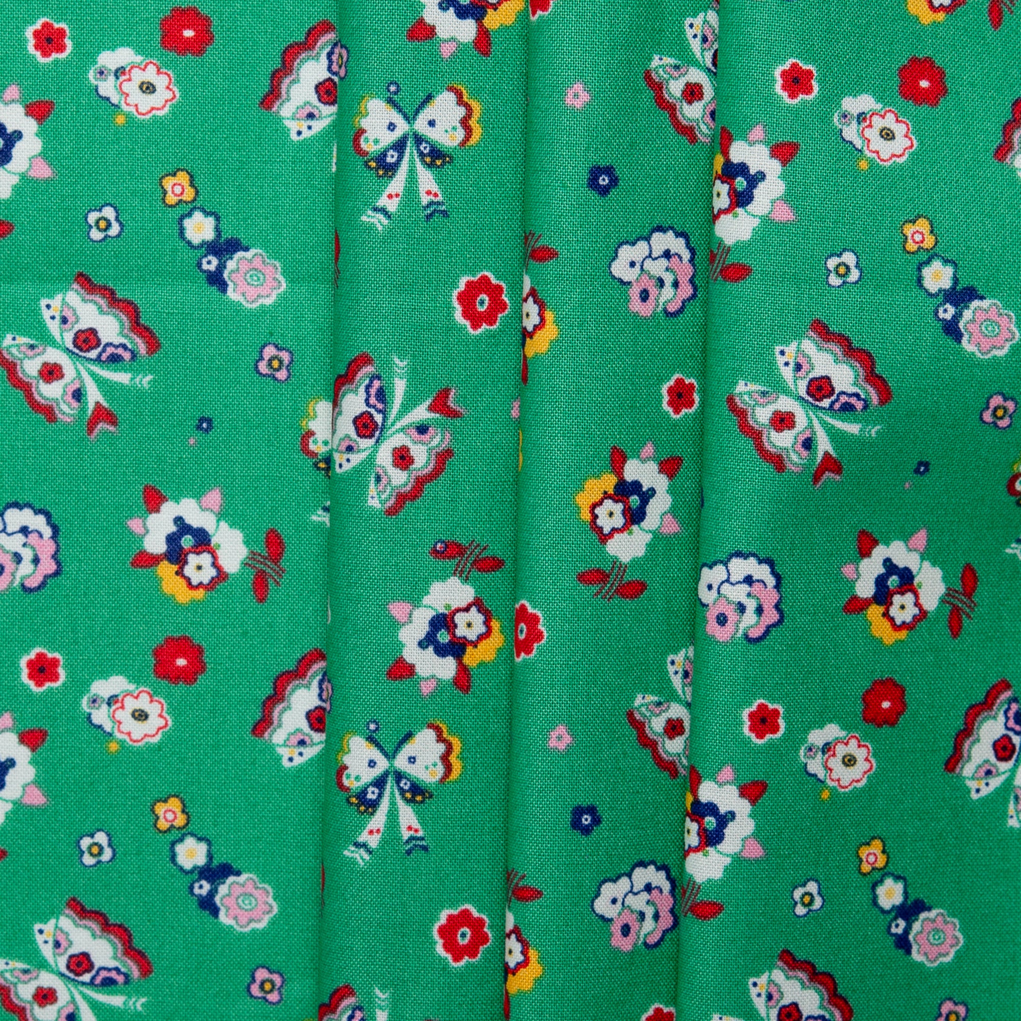 LIBERTY of PARIS Printed Cotton - Buttefly - Green - Image 4