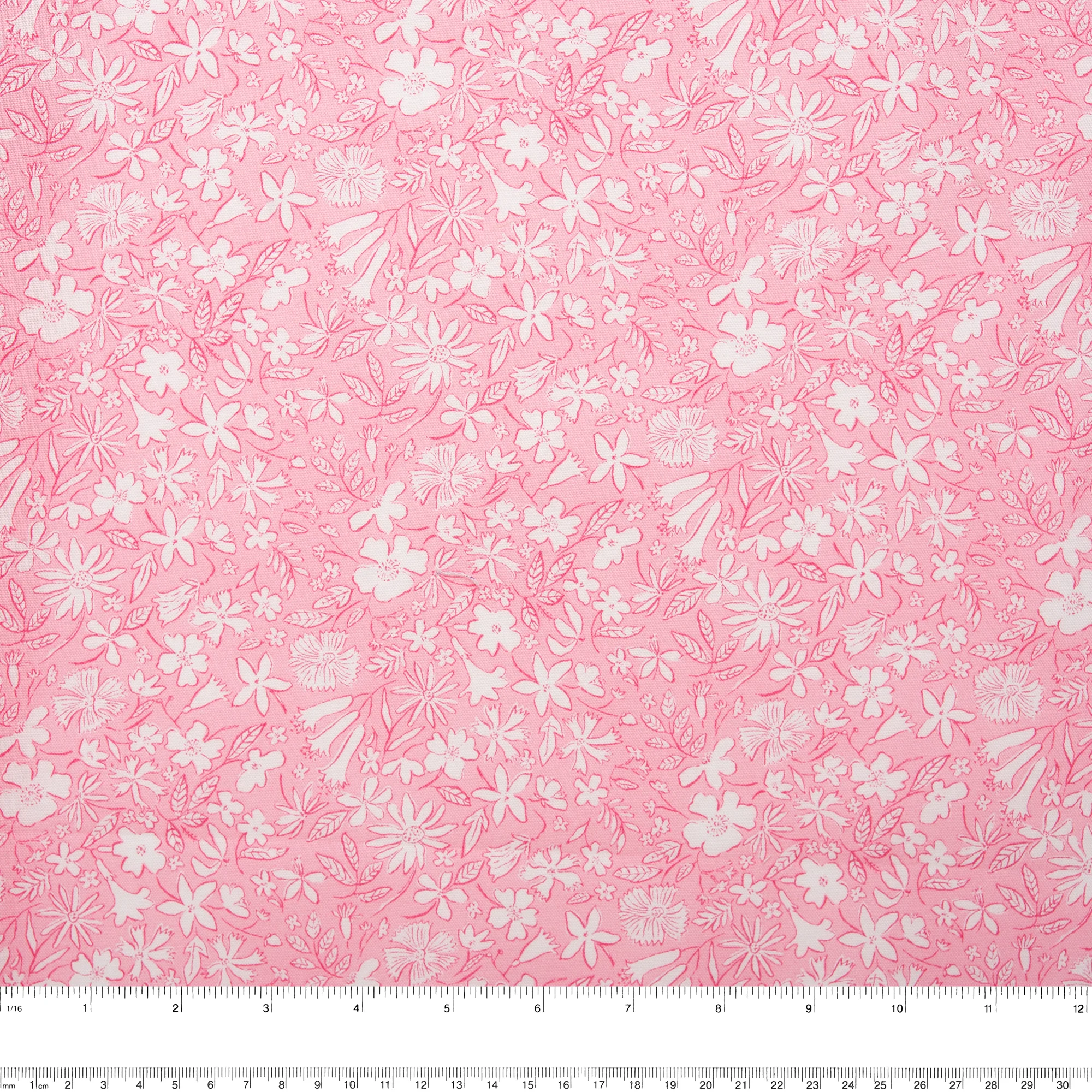 LIBERTY of PARIS Printed Cotton - Garden - Pink - Image 3