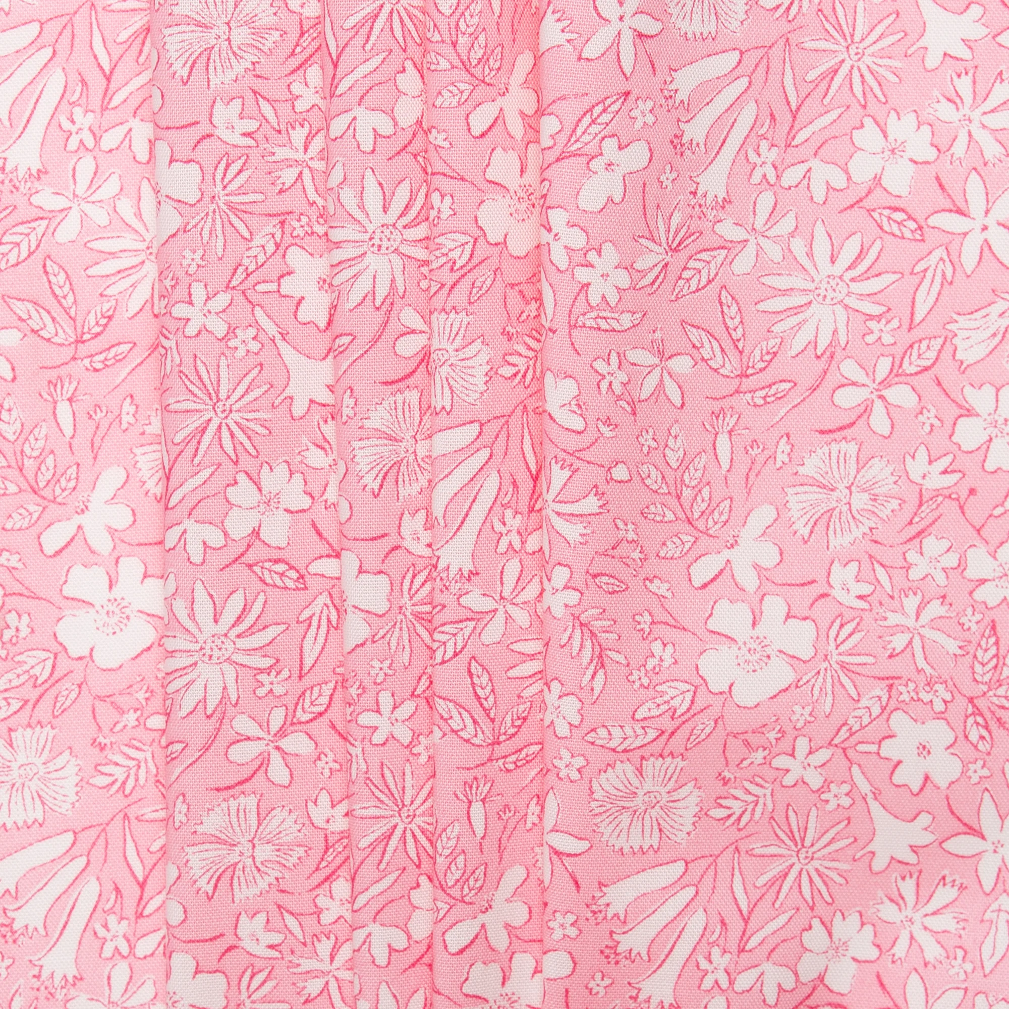 LIBERTY of PARIS Printed Cotton - Garden - Pink - Image 4