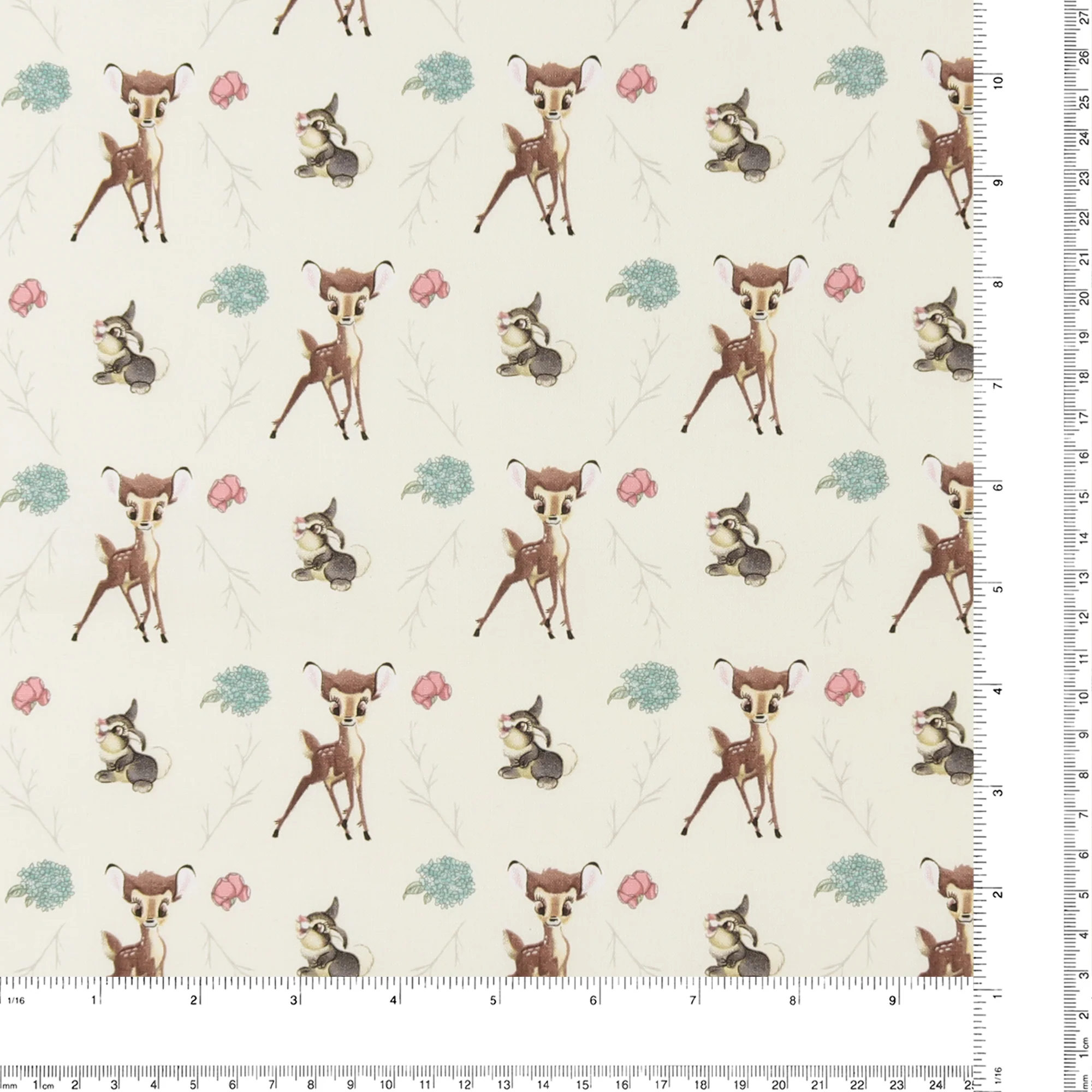 Licensed Cotton Print - Bambi Thumper Cross - Ivory - Image 3