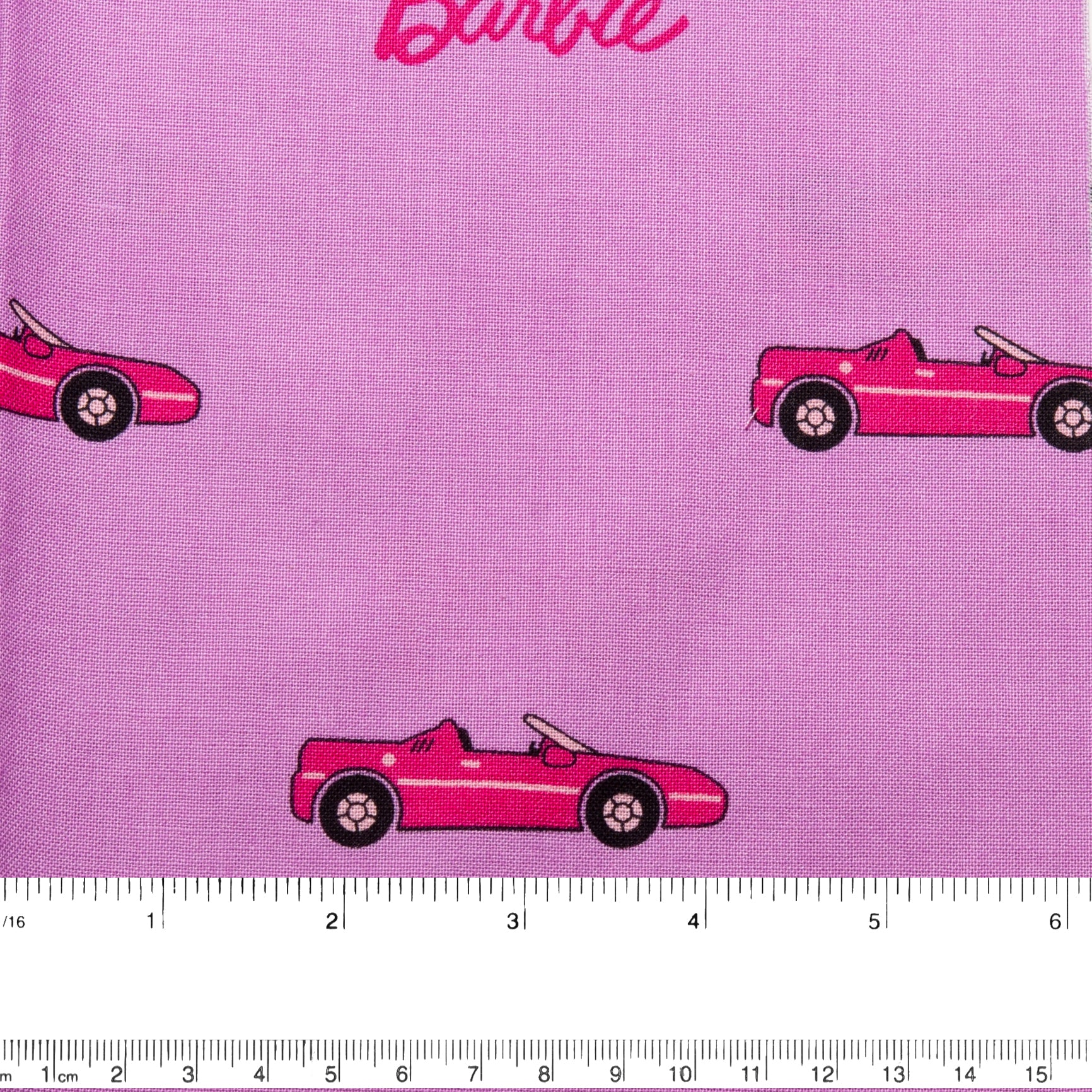 Licensed Cotton Print - Barbie - Cars - Pink - Image 2