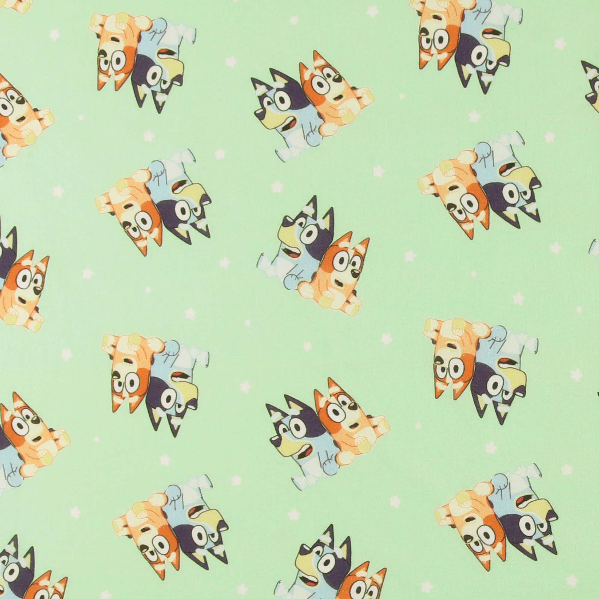 Licensed Cotton Print - BLUEY - Playful - Mint