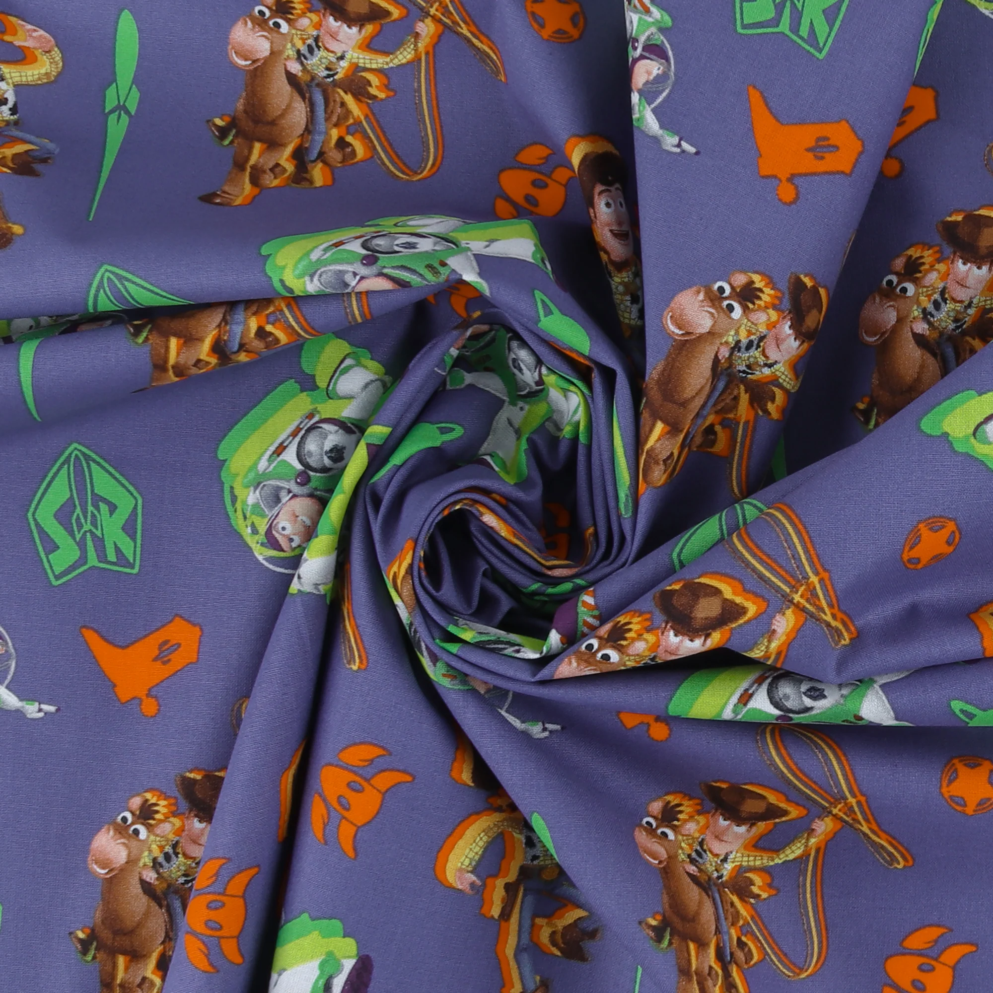 Licensed Cotton Print - Buzz and Woody - Indigo - Image 2