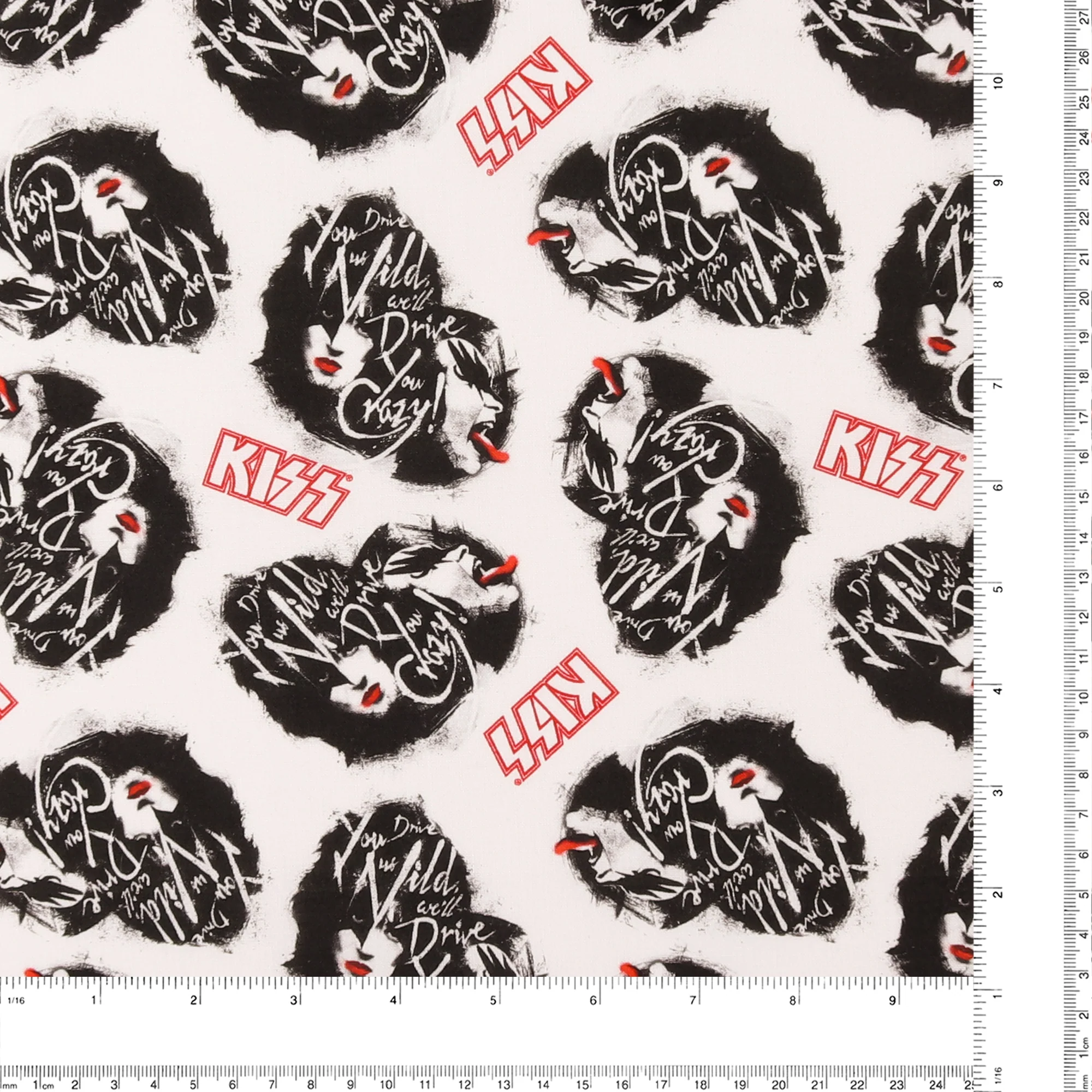 Licensed Cotton Print - Drive you Crazy - White - Image 3