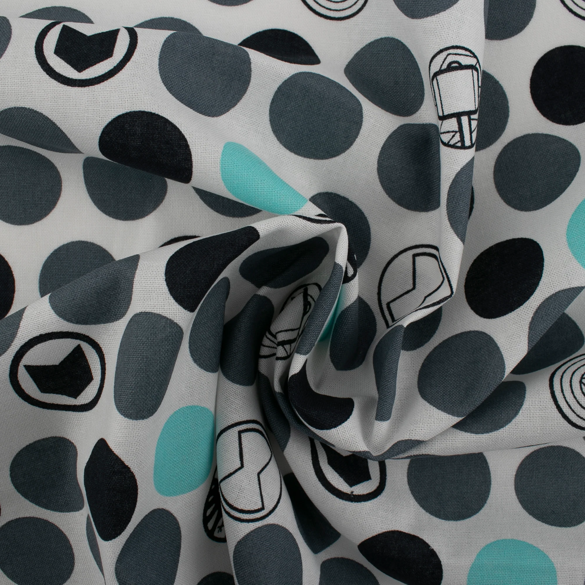 Licensed Cotton Print - Super heros dots - White - Image 2