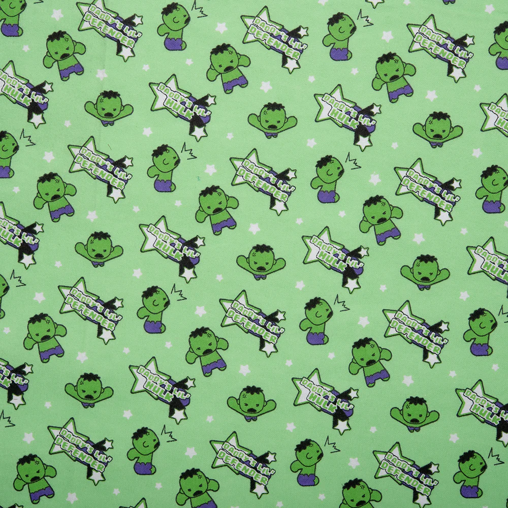 Licensed Flannelette Print - Hulk - Mini - Green