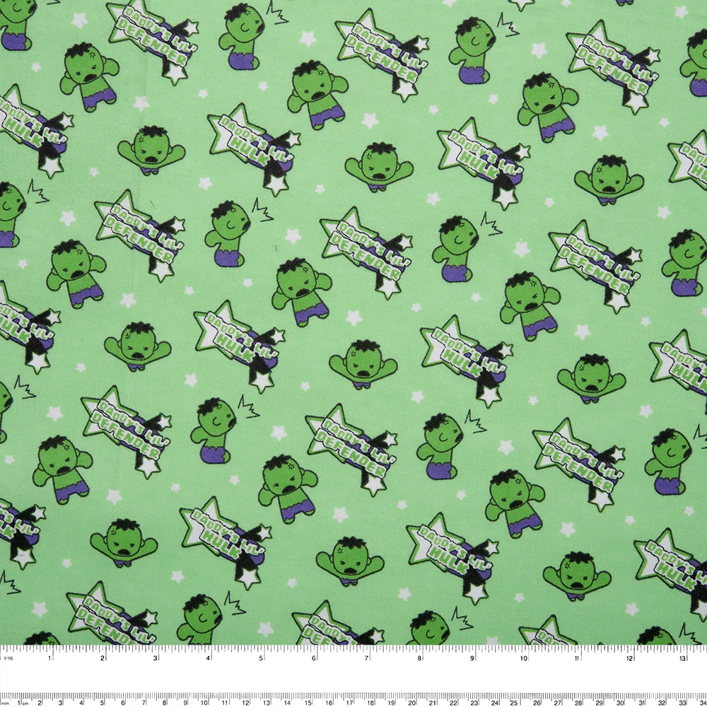 Licensed Flannelette Print - Hulk - Mini - Green - Image 2
