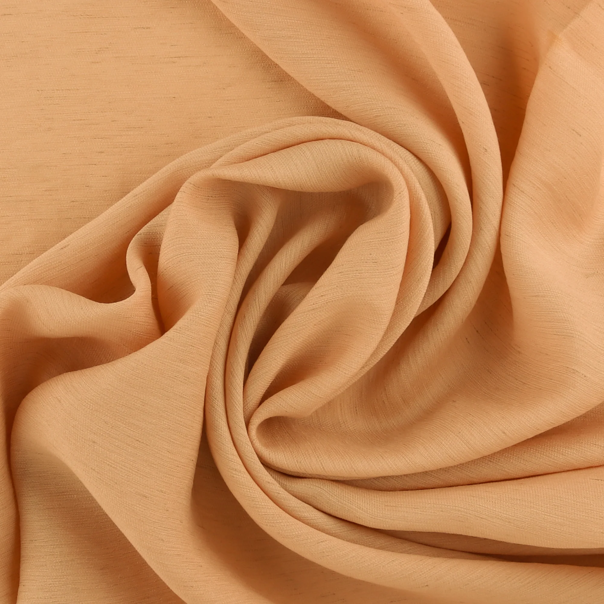 Linen Blend Slub - PRETTY POSIES JET - 001 - Coral - Image 2