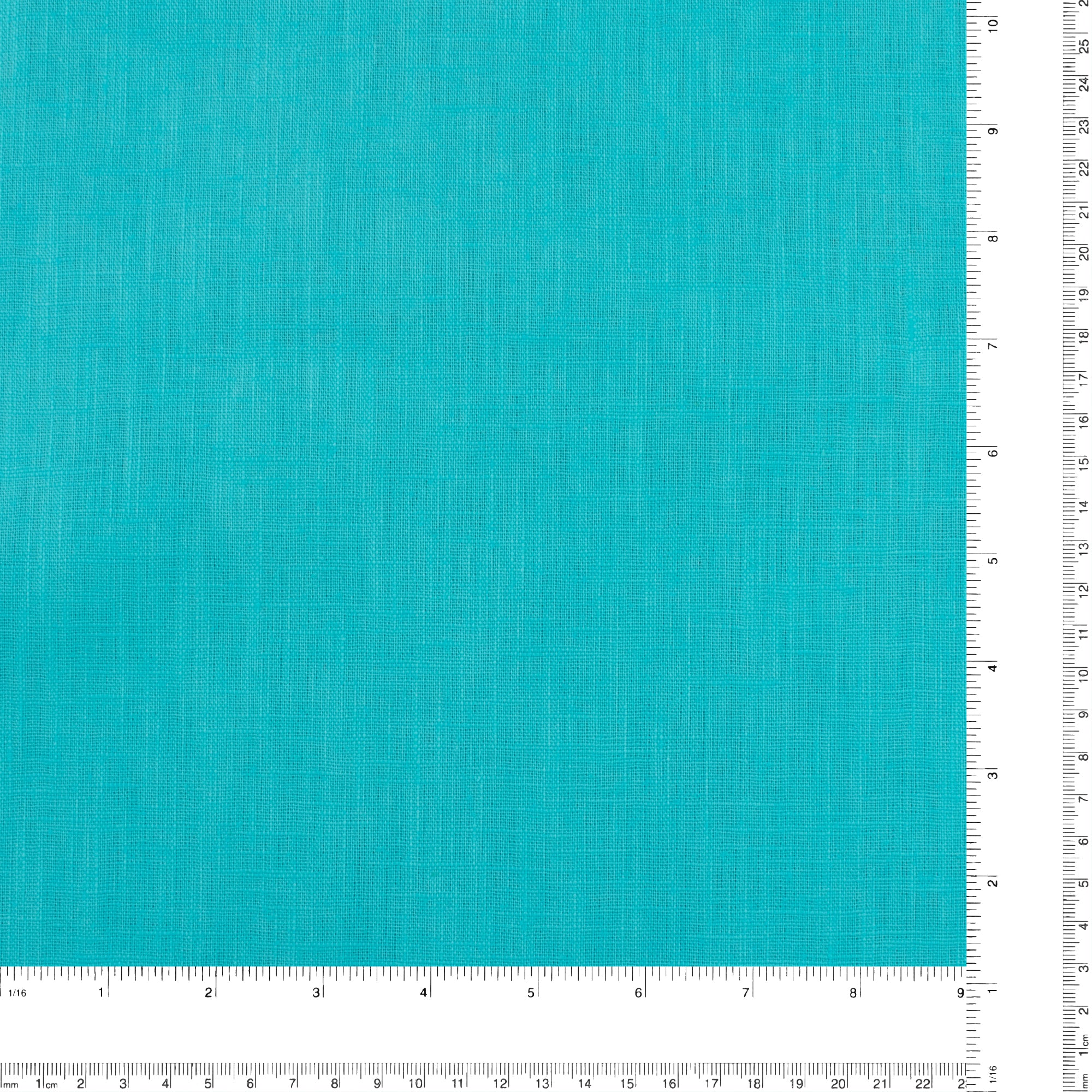 Linen Solid - GALWAY - 009 - Turquoise - Image 3