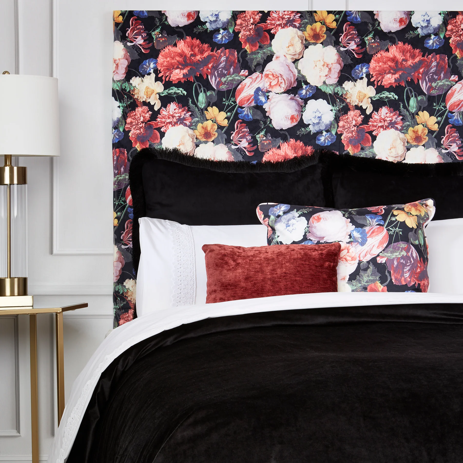 Luxe Velvet - 3 pc Duvet cover - Black