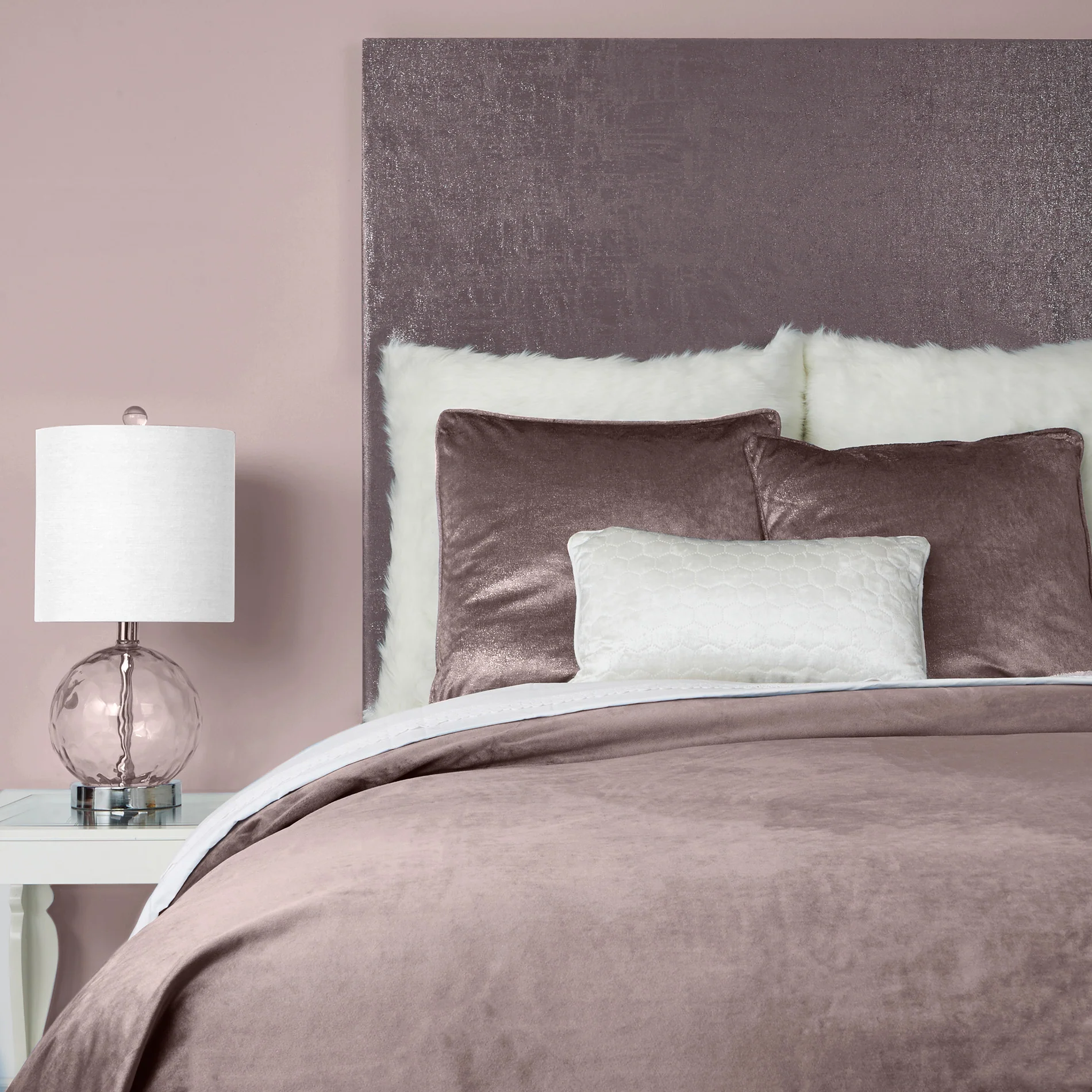 Luxe Velvet - 3 pc Duvet cover - Blush