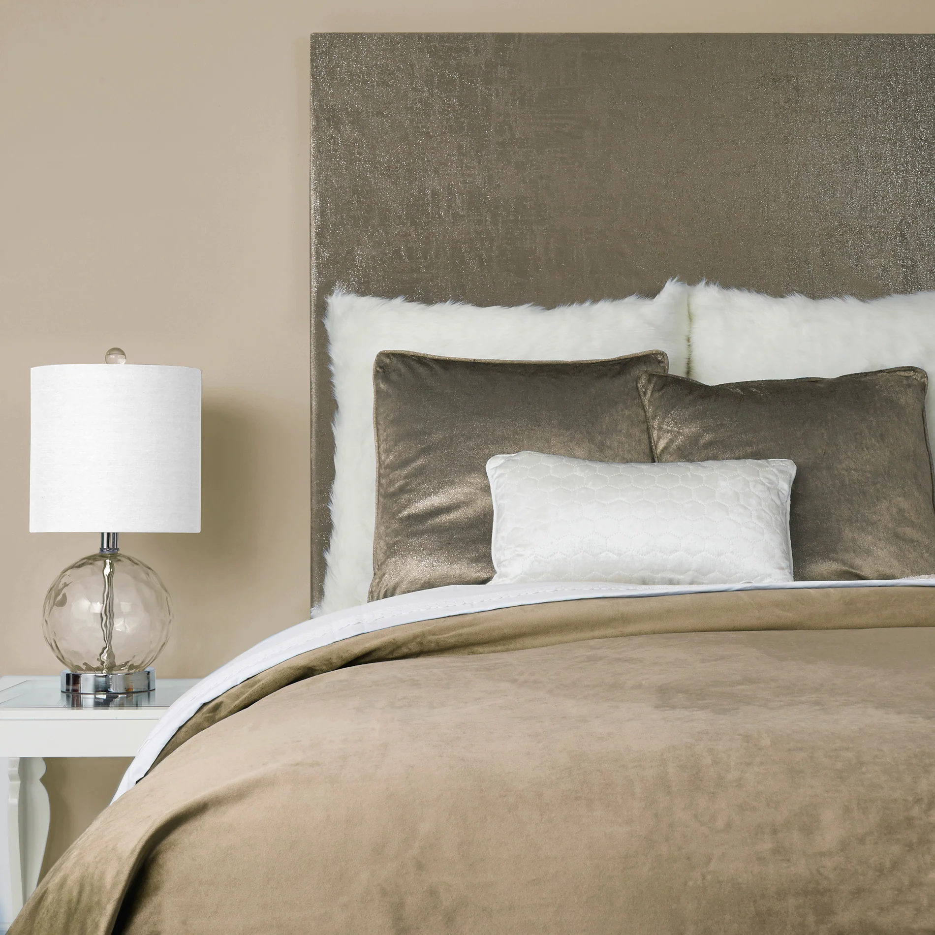 Luxe Velvet - 3 pc Duvet cover - Sand
