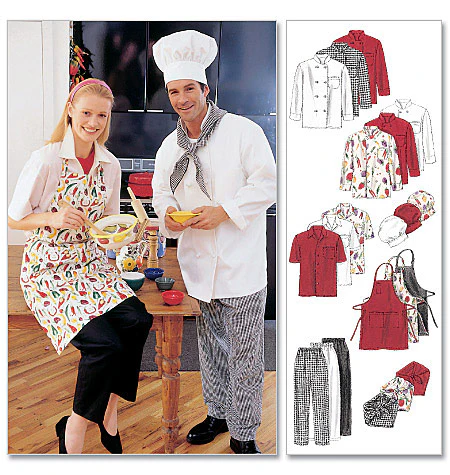M2233 Misses' and Men's Jacket, Shirt, Apron, Pull-On Pants, Neckerchief and Hat (size: Large) - Image 3
