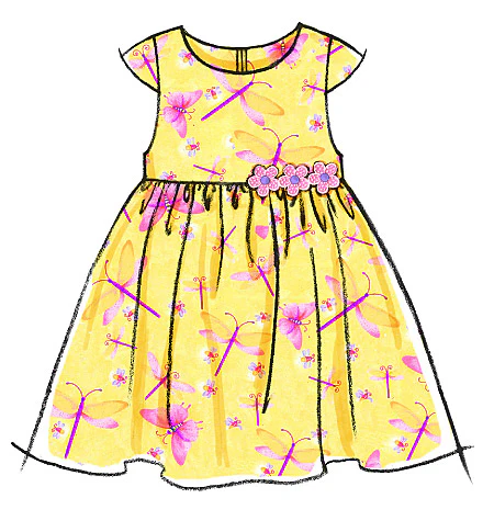 M6015 Infants' Lined Dresses, Panties And Headband (size: All Sizes In One Envelope) - Image 6