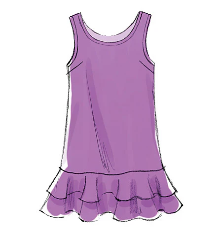 M6275 Girls'/Girls' Plus Dresses, Scarf and Leggings (size: 10 1/2 - 16 1/2) - Image 8