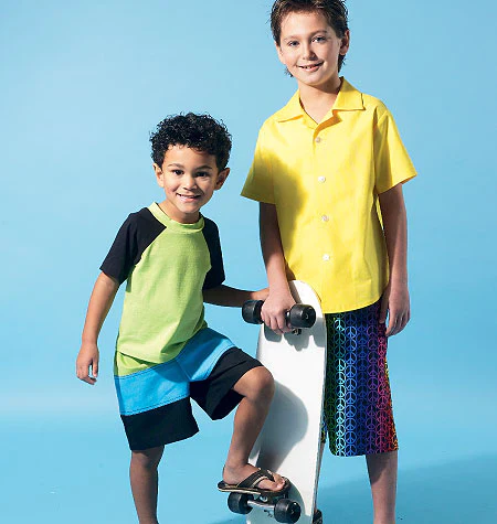 M6548 Children's/Boys' Shirt, Top and Shorts - Image 2