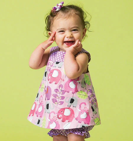 M6912 Infants' Reversible Top, Dresses; Bloomers and Pants (size: All Sizes In One Envelope) - Image 6