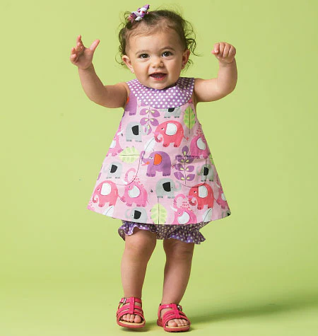 M6912 Infants' Reversible Top, Dresses; Bloomers and Pants (size: All Sizes In One Envelope) - Image 7