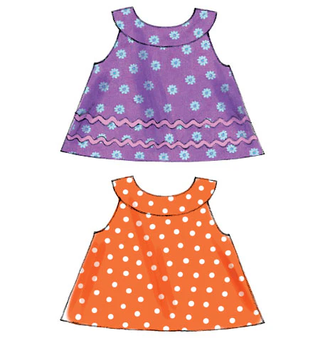 M6912 Infants' Reversible Top, Dresses; Bloomers and Pants (size: All Sizes In One Envelope) - Image 8