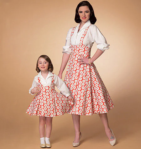 M7184 Misses'/Children's/Girls' Top and Jumper (Size: SML-MED-LRG-XLG) - Image 2